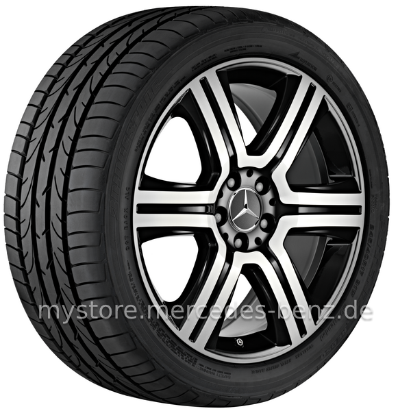Mercedes-Benz Original Winter-Komplettrad 6-Speichen schwarz 