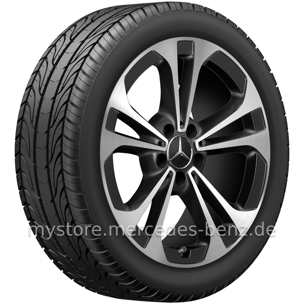 Mercedes-Benz Original Winter-Komplettrad 5-Doppelspeichen schwarz 