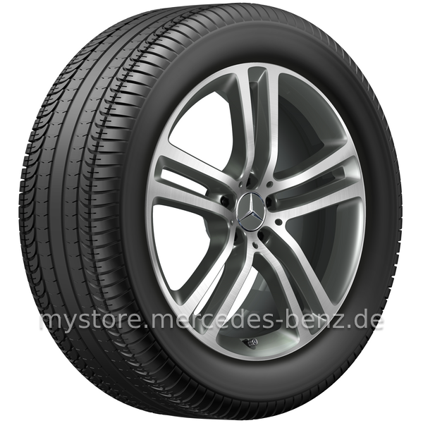 Mercedes-Benz Original Winter-Komplettrad 5-Doppelspeichen grau 