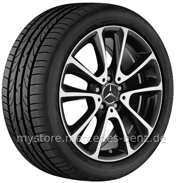 Mercedes-Benz Original Winter-Komplettrad 5-Doppelspeichen schwarz 