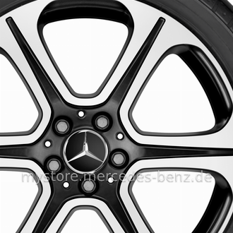 Mercedes-Benz Original Winter-Komplettrad 6-Speichen schwarz 
