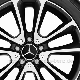 Mercedes-Benz Original Winter-Komplettrad 5-Doppelspeichen schwarz 