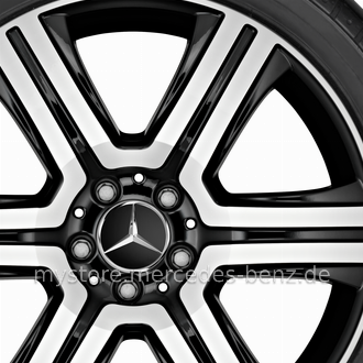 Mercedes-Benz Original Winter-Komplettrad 6-Speichen schwarz 