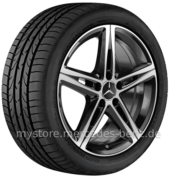 Mercedes-Benz Original Winter-Komplettrad 5-Speichen glanzgedreht 