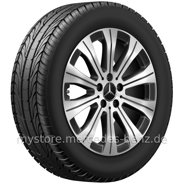 Mercedes-Benz Original Winter-Komplettrad 10-Speichen schwarz 