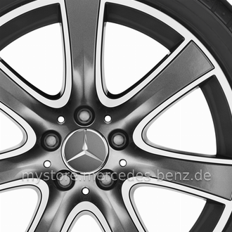 Mercedes-Benz Original Winter-Komplettrad 7-Speichen grau Himalaya 