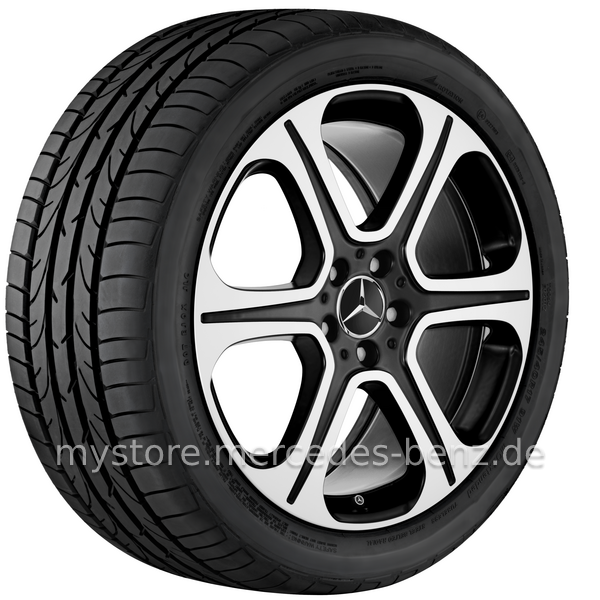 Mercedes-Benz Original Winter-Komplettrad 6-Speichen schwarz 