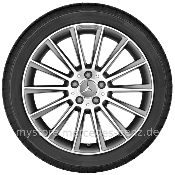 Mercedes-Benz Original Sommer-Komplettrad AMG Vielspeichen titangrau glanzgedreht  <span class=