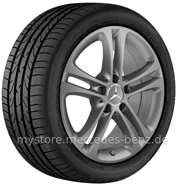 Mercedes-Benz Original Winter-Komplettrad 5-Doppelspeichen grau 